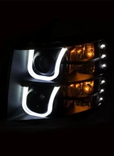 Anzo USA Projector Headlight Set w/U-Bar Switchback Chevrolet Silverado 1500 2007-2013                                     - 111384 - Image 4