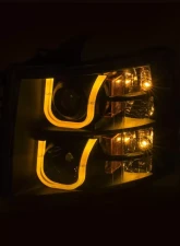 Anzo USA Projector Headlight Set w/U-Bar Switchback Chevrolet Silverado 1500 2007-2013                                     - 111384 - Image 5