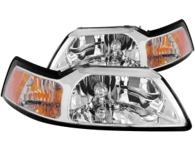 Anzo USA Crystal Headlight Set Ford Mustang 1999-2004