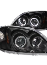 Anzo USA Projector Headlight Set w/Halo Honda Civic 1996-1998                                     - 121068 - Image 3