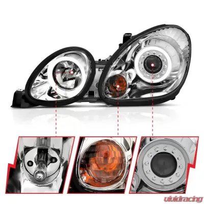 Anzo USA Projector Headlight Set w/Halo Lexus - 121143