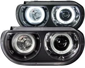Anzo USA Projector Headlight Set w/Halo Dodge Challenger 2008-2014