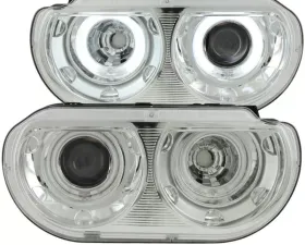 Anzo USA Projector Headlight Set w/Halo Dodge Challenger 2008-2014