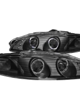 Anzo USA Projector Headlight Set w/2 Halos Mitsubishi Eclipse 1997-1999                                     - 121365 - Image 3
