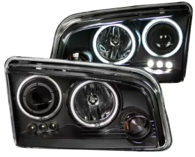 Anzo USA Projector Headlight Set w/Halo Dodge Charger 2006-2010