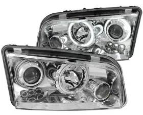 Anzo USA Projector Headlight Set w/Halo Dodge Charger 2006-2010