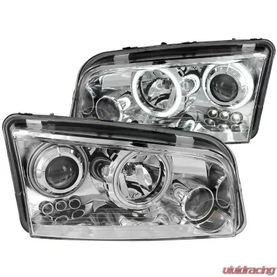 Anzo USA Projector Headlight Set w/Halo Dodge Charger 2006-2010 - 121382