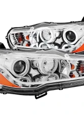 Anzo USA Projector Headlight Set w/Halo Mitsubishi Lancer 2008-2015                                     - 121427 - Image 3