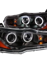 Anzo USA Projector Headlight Set w/Halo Mitsubishi Lancer 2008-2015                                     - 121428 - Image 3