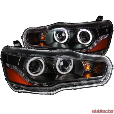 Anzo USA Projector Headlight Set w/Halo Mitsubishi Lancer 2008-2015 - 121428