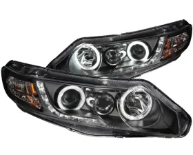 Anzo USA Projector Headlight Set w/Halo Honda Civic 2006-2011