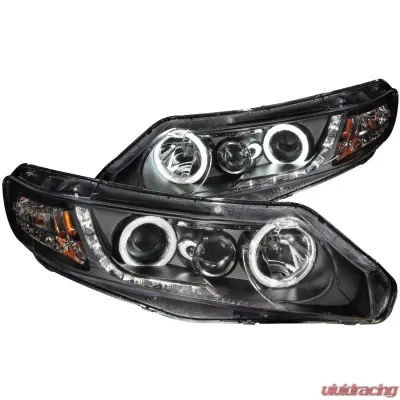 Anzo USA Projector Headlight Set w/Halo Honda Civic 2006-2011 - 121454