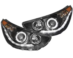 Anzo USA Projector Headlight Set w/Halo Hyundai Accent 2012-2013