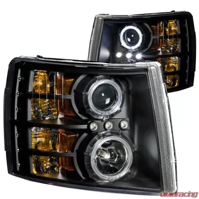 Anzo USA Projector Headlight Set w/Halo Chevrolet Silverado 1500 2007-2013 - 111107
