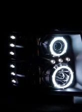 Anzo USA Projector Headlight Set w/Halo Chevrolet Silverado 1500 2007-2013                                     - 111107 - Image 3