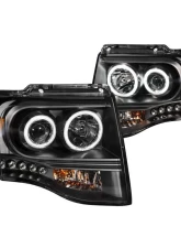 Anzo USA Projector Headlight Set w/Halo Ford Expedition 2007-2014                                     - 111113 - Image 3