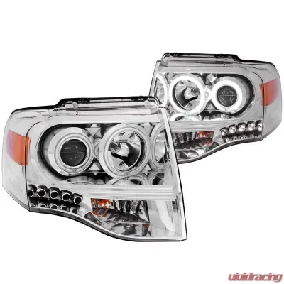 Anzo USA Projector Headlight Set w/Halo Ford Expedition 2007-2014 - 111114