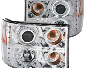 Anzo USA Projector Headlight Set w/Halo GMC Sierra 2007-2014