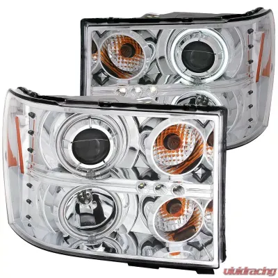 Anzo USA Projector Headlight Set w/Halo GMC Sierra 2007-2014 - 111126
