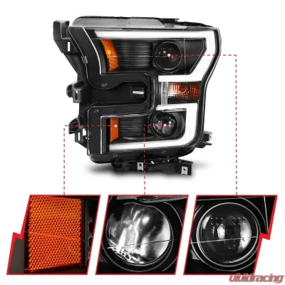 Anzo USA Projector Headlight Set Ford F-150 2015-2017 - 111357