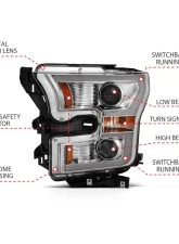 Anzo USA Projector Headlight Set Ford F-150 2015-2017                                     - 111358 - Image 6