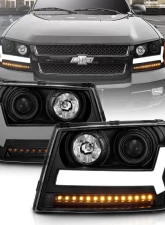 Anzo USA Projector Headlight Set Chevrolet TrailBlazer 2006-2009                                     - 111390 - Image 6