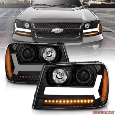 Anzo USA Projector Headlight Set Chevrolet TrailBlazer 2006-2009 - 111390