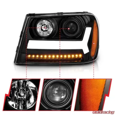 Anzo USA Projector Headlight Set Chevrolet TrailBlazer 2006-2009 - 111390
