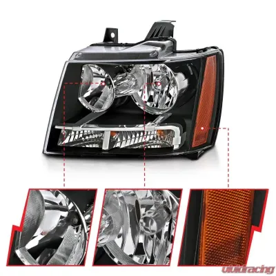 Anzo USA Crystal Headlight Set Chevrolet - 111392