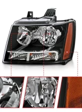 Anzo USA Crystal Headlight Set Chevrolet                                     - 111392 - Image 3