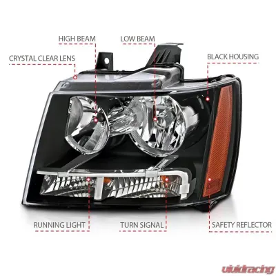 Anzo USA Crystal Headlight Set Chevrolet - 111392
