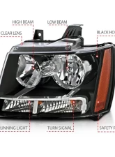 Anzo USA Crystal Headlight Set Chevrolet                                     - 111392 - Image 4
