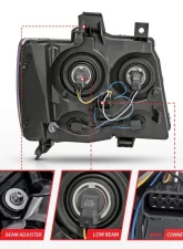 Anzo USA Crystal Headlight Set Chevrolet                                     - 111392 - Image 5
