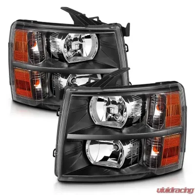 Anzo USA Crystal Headlight Set Chevrolet Silverado 1500 2007-2013 - 111393