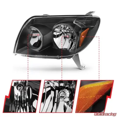 Anzo USA Crystal Headlight Set Toyota 4Runner 2003-2005 - 111394