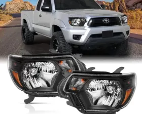 Anzo USA Crystal Headlight Set Toyota Tacoma 2012-2015