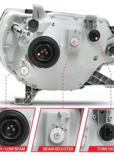 Anzo USA Crystal Headlight Set Toyota Tacoma 2012-2015                                     - 111395 - Image 5