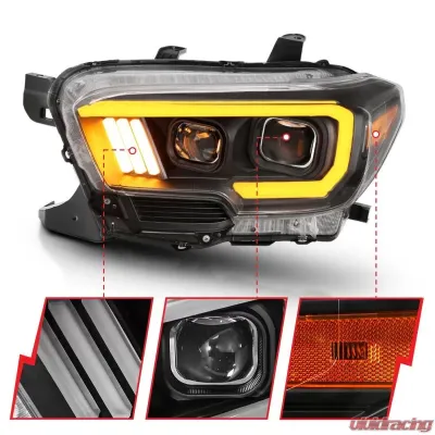 Anzo USA Projector Headlight Set Toyota Tacoma 2016-2019 - 111396