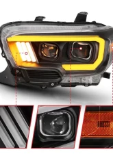 Anzo USA Projector Headlight Set Toyota Tacoma 2016-2019                                     - 111396 - Image 4