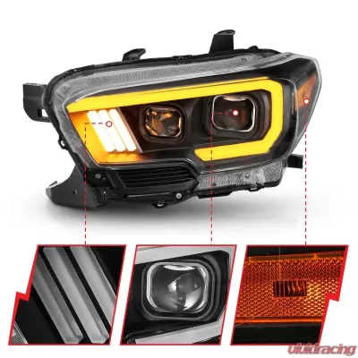 Anzo USA Projector Headlight Set Toyota Tacoma 2016-2019 - 111397
