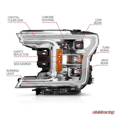 Anzo USA Projector Headlight Set Ford - 111399