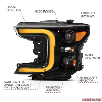 Anzo USA Projector Headlight Set Ford - 111400