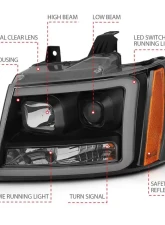 Anzo USA Projector Headlight Set Chevrolet                                     - 111402 - Image 4