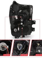 Anzo USA Projector Headlight Set Ford F-250 2015-2016                                     - 111406 - Image 6