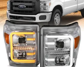 Anzo USA Projector Headlight Set Ford F-250 2015-2016