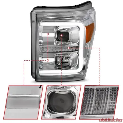 Anzo USA Projector Headlight Set Ford F-250 2015-2016 - 111407