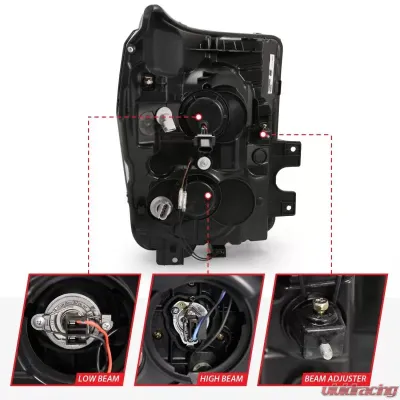 Anzo USA Projector Headlight Set Ford F-250 2015-2016 - 111407