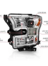 Anzo USA Projector Headlight Set Ford F-150 2015-2017                                     - 111409 - Image 4