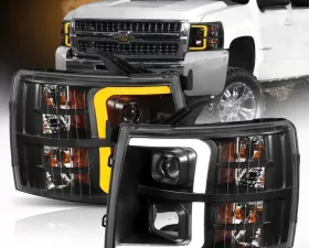 Anzo USA Projector Headlight Set Chevrolet Silverado 1500 2007-2013