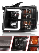 Anzo USA Projector Headlight Set Chevrolet Silverado 1500 2007-2013                                     - 111410 - Image 5